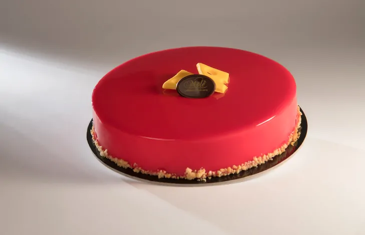 Fetta di cheesecake ai lamponi